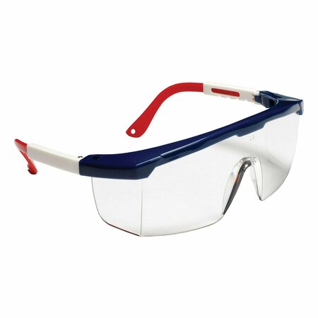 CORDOVA RETRIEVER RED, WHITE & BLUE FRAME, CLEAR ANTI-FOG LENS EJNWR10ST